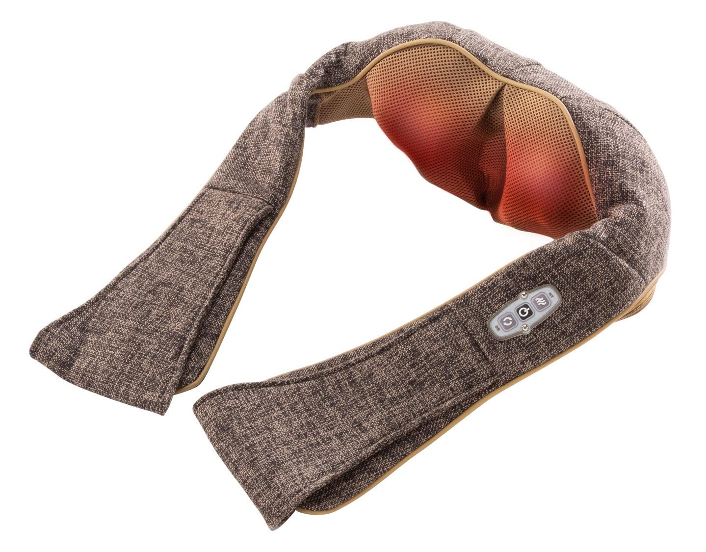 【医療機器認証品 日本メーカー】惣田製作所 全身に使える ネックマッサージャー 首 肩 腰 お尻 太もも 脚 足 肩こり マッサージ機 温熱ヒーター内蔵 電源コード付属 母の日 父の日 敬老の日 プレゼント ギフト ブラウン